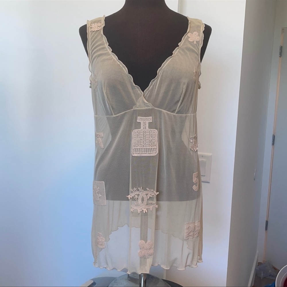 Chanel mesh tank Sheer Top Camisole